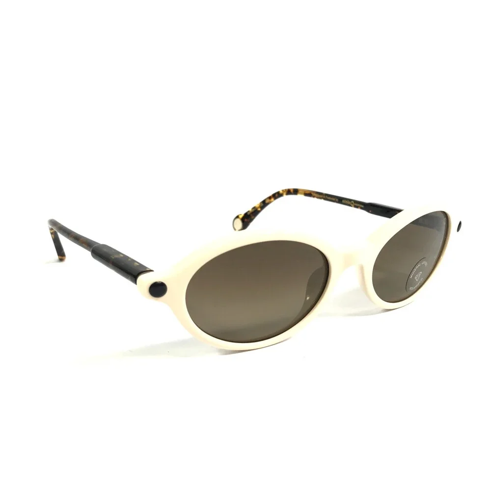 Etnia Barcelona Sunglasses DELOS WHBK White Black Frames Brown Polarized Lenses
